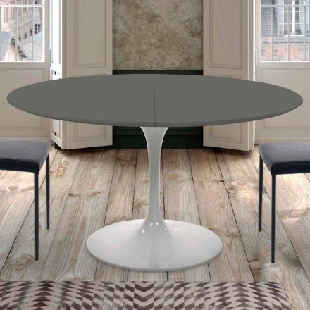 Okrągły rozkładany stół do jadalni do 170 cm Made in Italy - dolary Viadurini