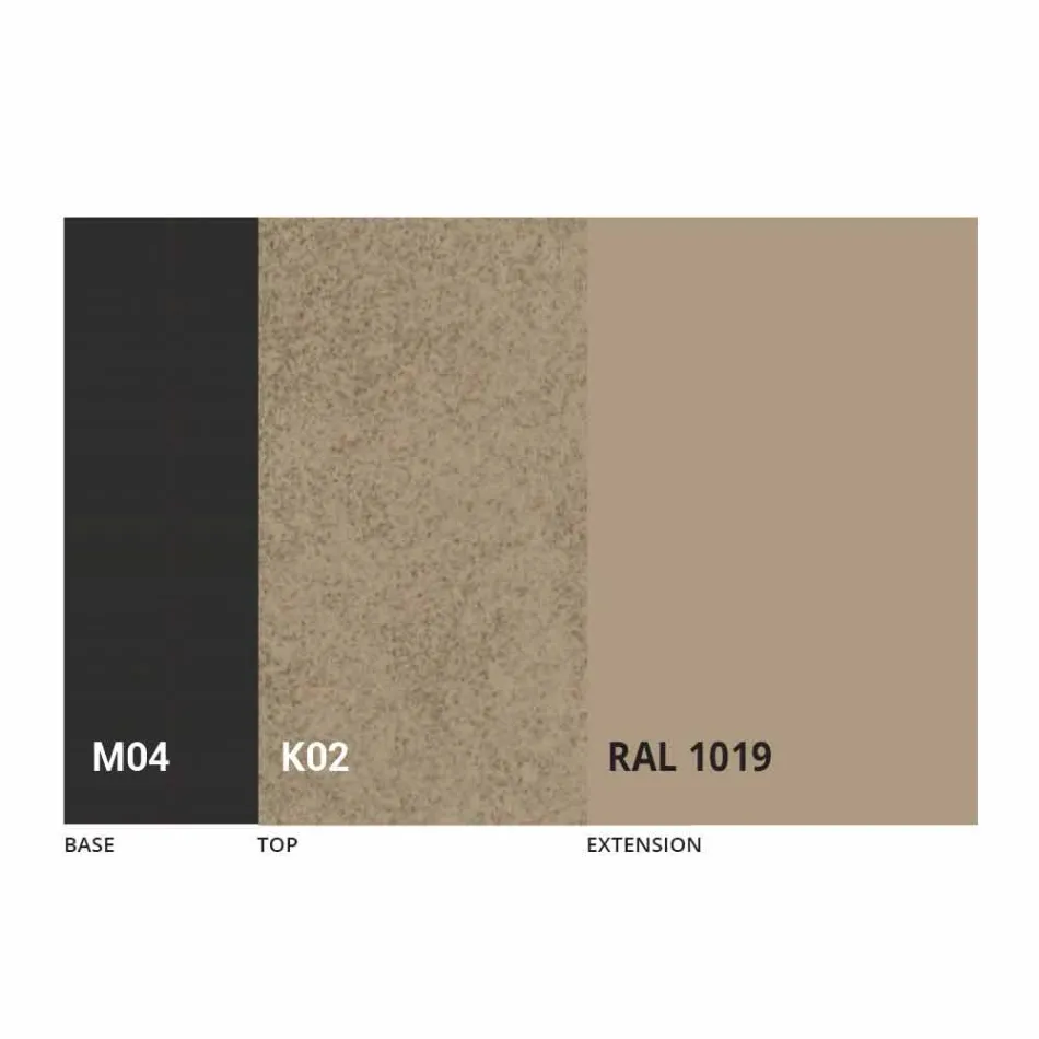 Okrągły rozkładany stół do jadalni z ceramiki Laminam Made in Italy - Lupetto Viadurini