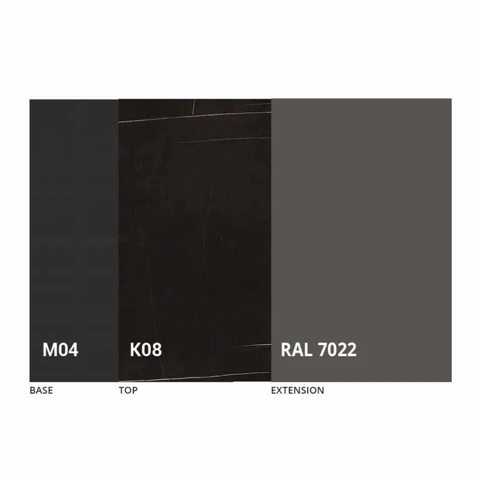 Okrągły rozkładany stół do jadalni z ceramiki Laminam Made in Italy - Lupetto Viadurini