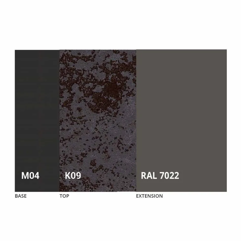 Okrągły rozkładany stół do jadalni z ceramiki Laminam Made in Italy - Lupetto Viadurini