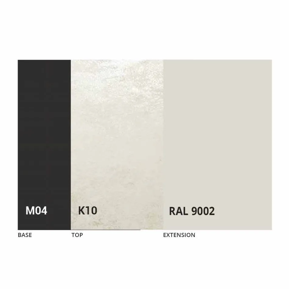 Okrągły rozkładany stół do jadalni z ceramiki Laminam Made in Italy - Lupetto Viadurini