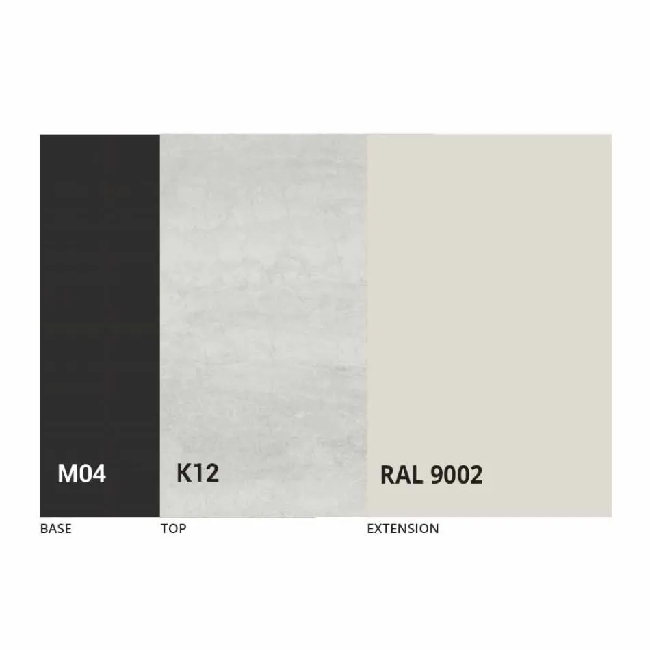 Okrągły rozkładany stół do jadalni z ceramiki Laminam Made in Italy - Lupetto Viadurini