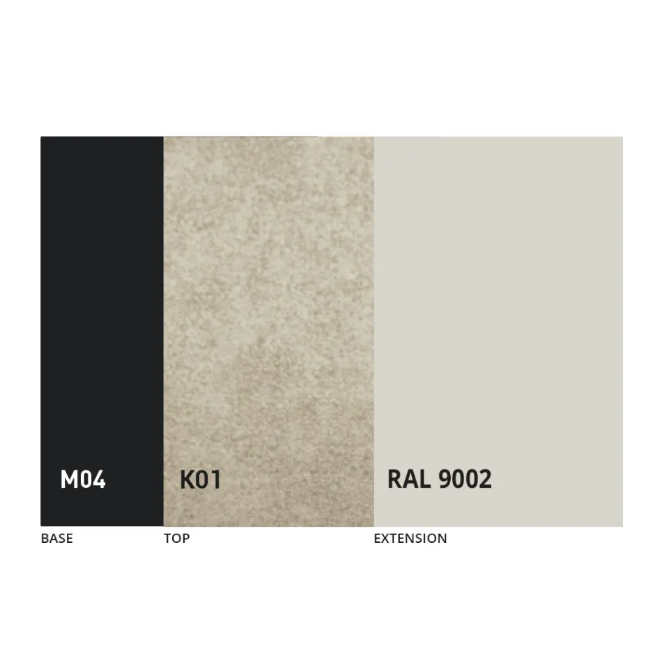 Okrągły rozkładany stół do jadalni z ceramiki Laminam Made in Italy - Lupetto Viadurini