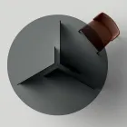 Okrągły stół do jadalni z podstawą i szklanym blatem Made in Italy - Charles Viadurini