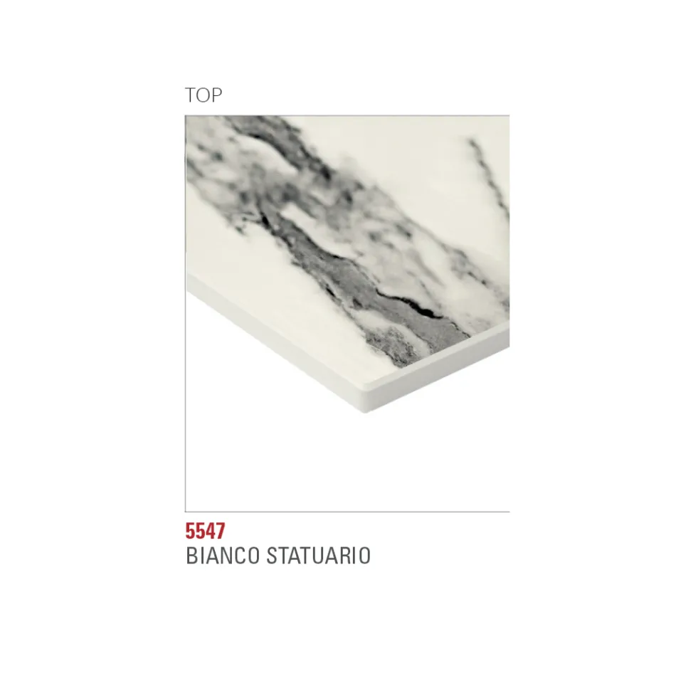 Okrągły stół do jadalni z warstwowym blatem z HPL Made in Italy - Lingotto Viadurini