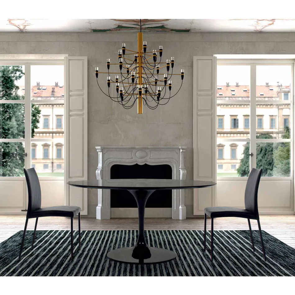 Okrągły stół do jadalni z laminowanym blatem Made in Italy – dolary Viadurini