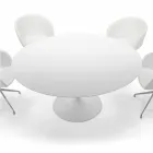 Okrągły stół do jadalni z laminowanym blatem Made in Italy – dolary Viadurini