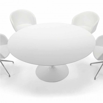 Okrągły stół do jadalni z laminowanym blatem Made in Italy – dolary Viadurini