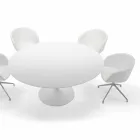 Okrągły stół do jadalni z laminowanym blatem Made in Italy – dolary Viadurini