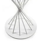 Okrągły stół do jadalni z laminowanym blatem i stalową podstawą - Mileto Viadurini