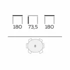 Okrągły stół do jadalni z polerowanej kamionki i drewna Made in Italy - Madame Viadurini