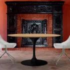 Okrągły stół do jadalni z laminatu HPL i aluminium Made in Italy - dolary Viadurini