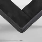 Okrągły stół z drewna ze szklanym blatem Bao, nowoczesny design Viadurini