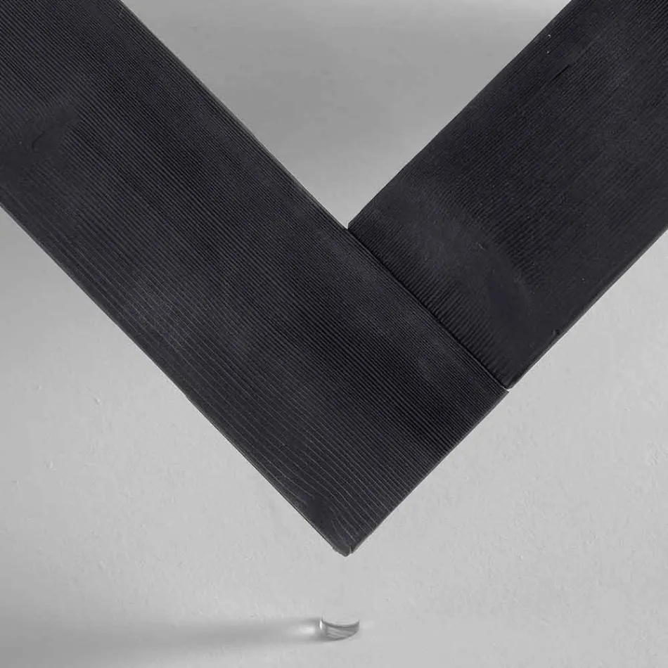 Okrągły stół z drewna ze szklanym blatem Bao, nowoczesny design Viadurini