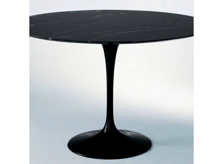 Okrągły stół do jadalni z marmuru i malowanego aluminium Made in Italy - Superb Viadurini
