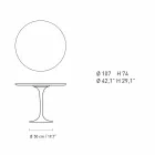 Okrągły stół do jadalni z marmuru i malowanego aluminium Made in Italy - Superb Viadurini