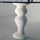 okrągły stół w kamieniu i krystalicznie Edypa, klasyczny design Viadurini