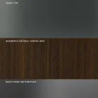 Okrągły stół do jadalni z przydymionego szkła z drewnianą podstawą Made in Italy - Rondo Viadurini