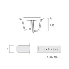 Okrągły stół do jadalni z metalu i laminowanego Hpl Made in Italy - Bastiano Viadurini