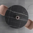 Okrągły stół do jadalni z metalu i laminowanego Hpl Made in Italy - Bastiano Viadurini