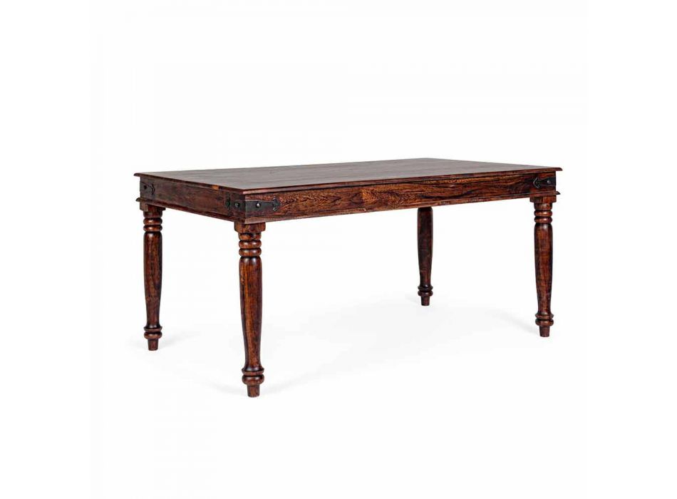 Stół do jadalni w stylu klasycznym z litego drewna akacjowego Homemotion - Pitta Viadurini