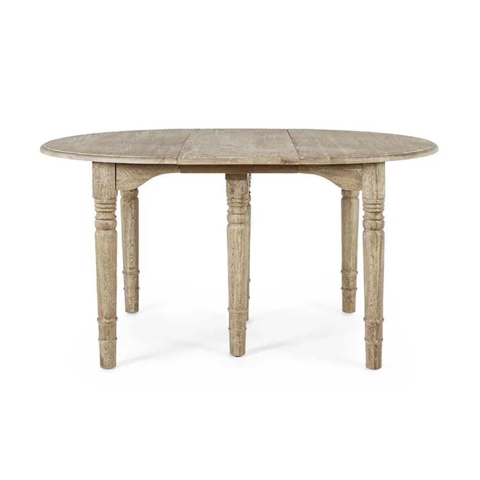 Okrągły Stół do Jadalni Rozkładany do 272 cm z Drewna Homemotion - Guglio Viadurini