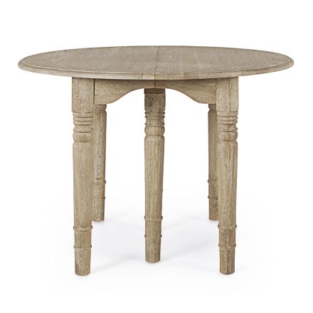 Okrągły Stół do Jadalni Rozkładany do 272 cm z Drewna Homemotion - Guglio Viadurini