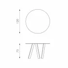 Okrągły stół ze szklanym blatem Adamo, nowoczesny design Viadurini