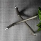 Okrągły stół do jadalni z przezroczystego szkła i poliuretanowych nóg - Stalto Viadurini