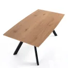 Stół do salonu ze stalowymi nogami i blatem z MDF - Terullio Viadurini