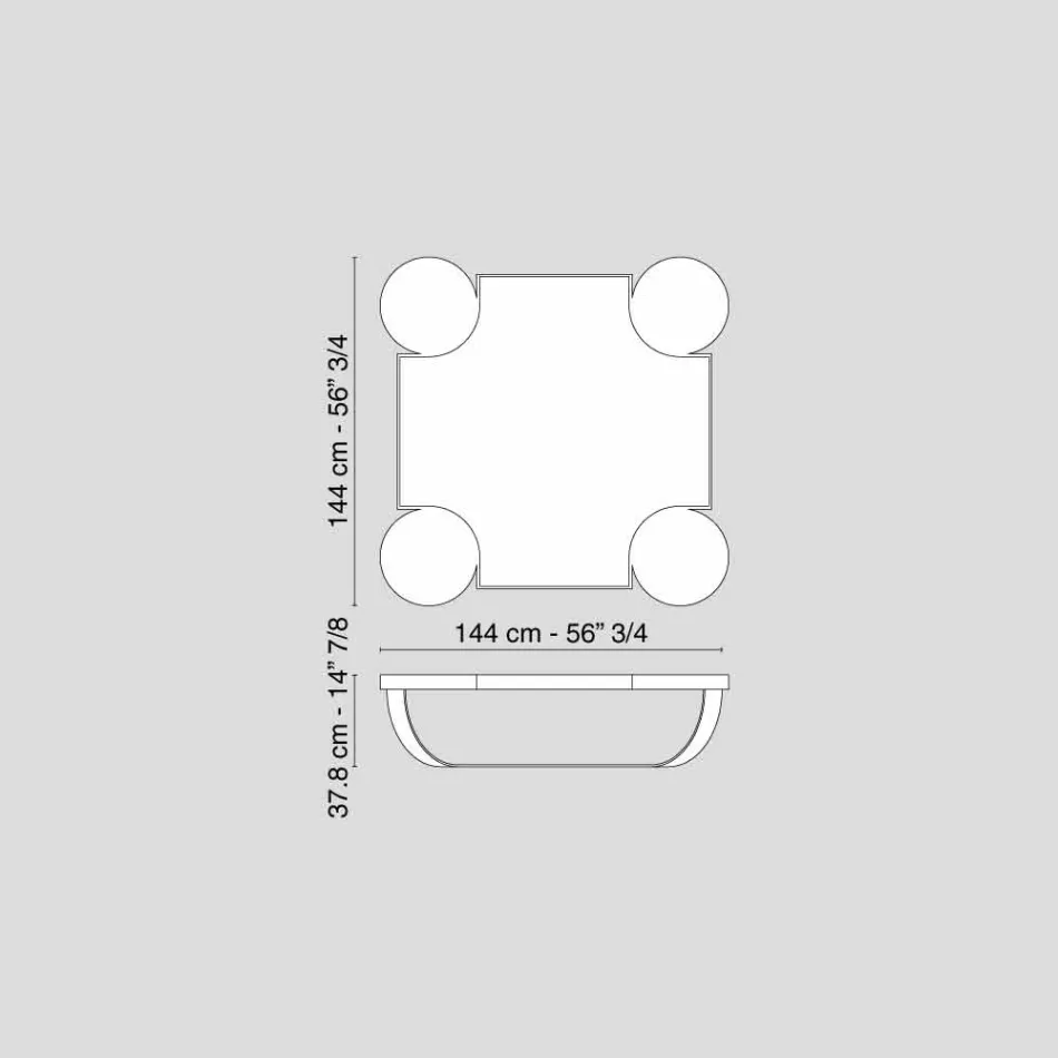 Stół projektant kawy w ciemny dąb Drummond Viadurini