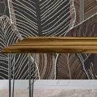 Stół do salonu z dębu i kolorowej żywicy epoksydowej Made in Italy - Magnus Viadurini