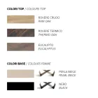 Stół do Salonu 200x100 w Fornirze Dębowym i Metalu - Krzyż Viadurini