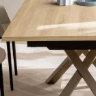 Rozkładany stół do salonu 260 lub 300 cm z metalu i HPL - Borgo Viadurini