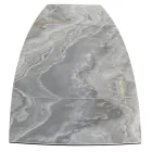 Rozkładany stół do salonu z blatem w kształcie beczki z ceramiki Made in Italy - Okulary Viadurini