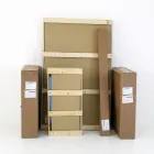 Rozkładany stół do salonu z blatem w kształcie beczki z ceramiki Made in Italy - Okulary Viadurini