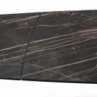 Rozkładany stół do salonu z blatem w kształcie beczki z ceramiki Made in Italy - Okulary Viadurini