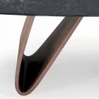 Naprawiony stół do salonu z drewnianą podstawą Made in Italy - Equatore Viadurini