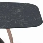 Naprawiony stół do salonu z drewnianą podstawą Made in Italy - Equatore Viadurini