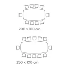 Naprawiony stół do salonu z drewnianą podstawą Made in Italy - Equatore Viadurini