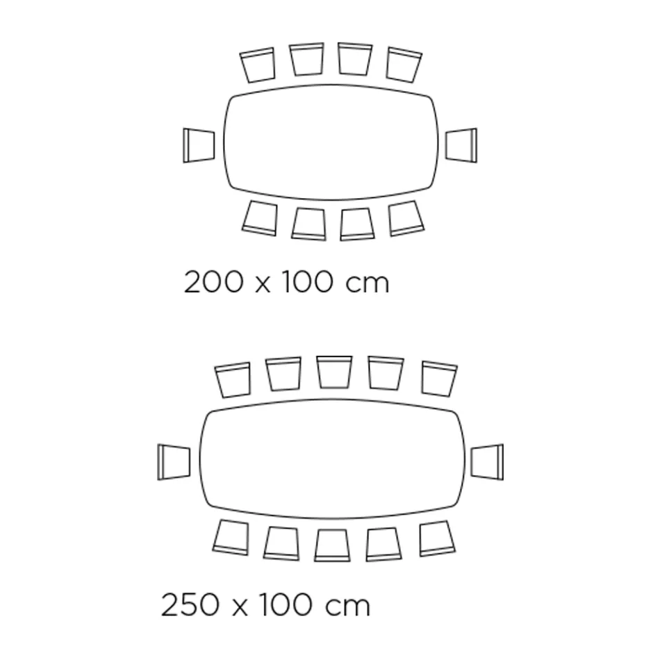 Naprawiony stół do salonu z drewnianą podstawą Made in Italy - Equatore Viadurini