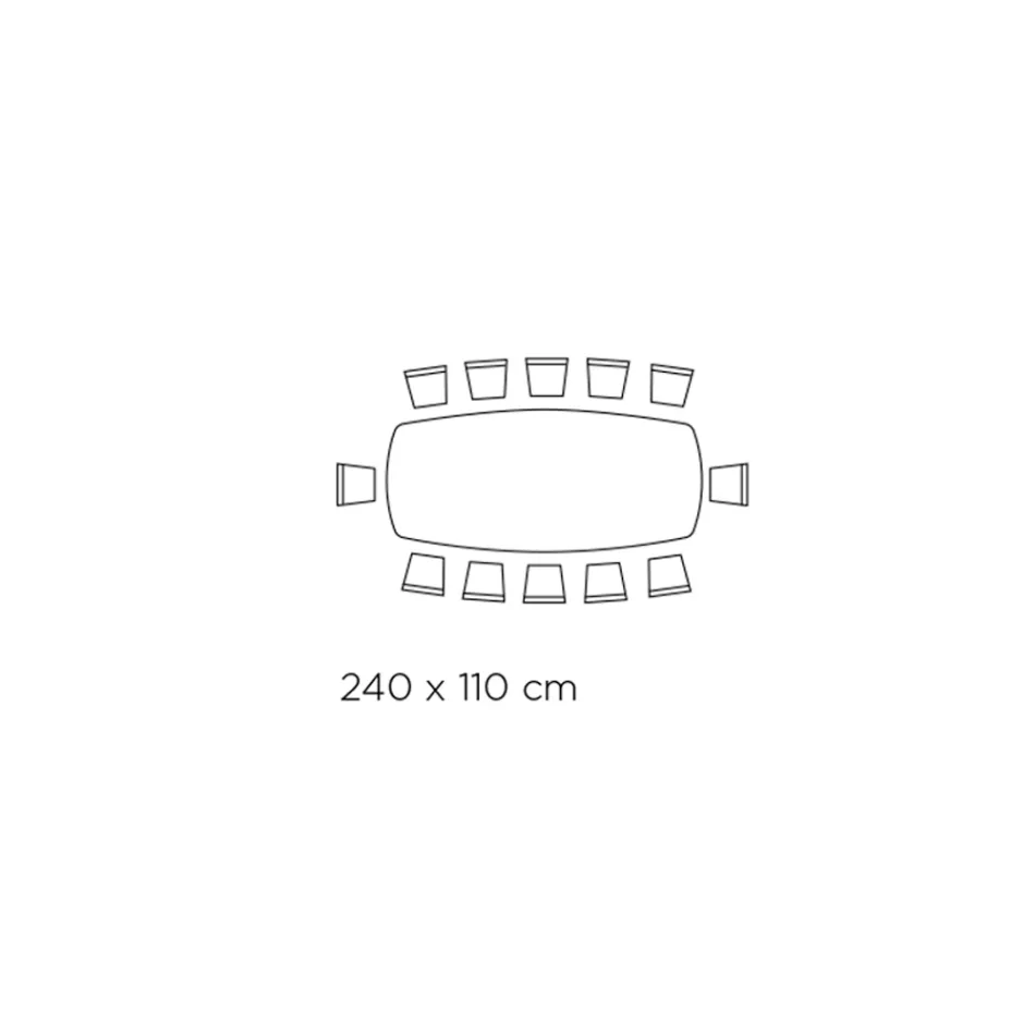 Naprawiono stół do salonu z blatem w kształcie beczki z ceramiki wyprodukowanej we Włoszech - okulary Viadurini