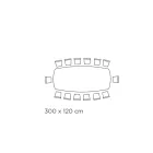 Naprawiono stół do salonu z blatem w kształcie beczki z ceramiki wyprodukowanej we Włoszech - okulary Viadurini