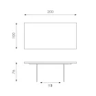 Stół do salonu z okleiną dębową i podstawą ze szkła hartowanego - Nicofisso Viadurini