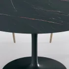 Naprawiono okrągły stół do salonu z laminatu i aluminium Made in Italy - dolary Viadurini