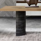 Nowoczesny stół do salonu z litego drewna Made in Italy - Catrin Viadurini