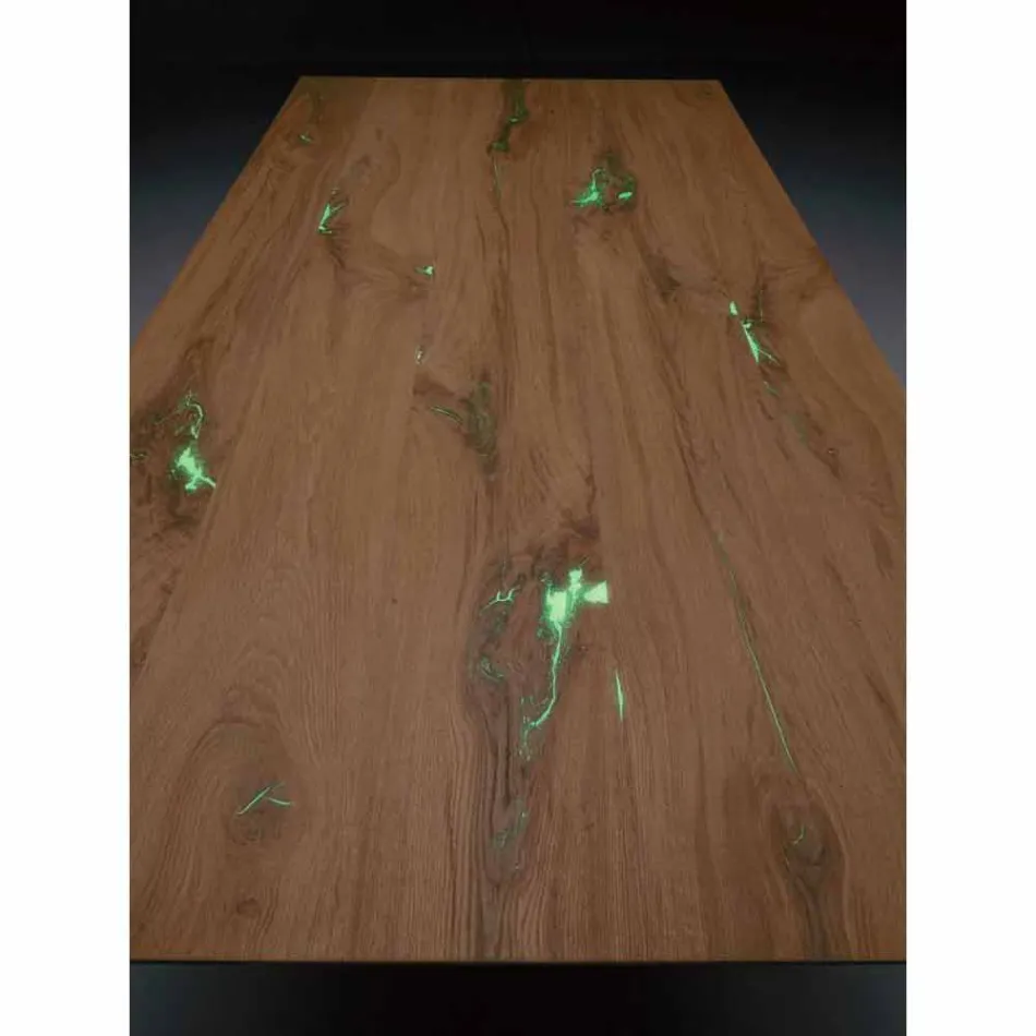 Rozkładany stół designerski do 294 cm z drewna i metalu Made in Italy - Nuzzo Viadurini