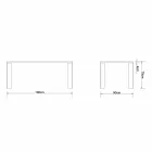 Nowoczesny stół z naturalnego drewna orzechowego, L180xP90cm, Yvonne Viadurini