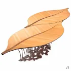 Projekt dąb i orzech Stół fornirowane drewno Fenice Viadurini