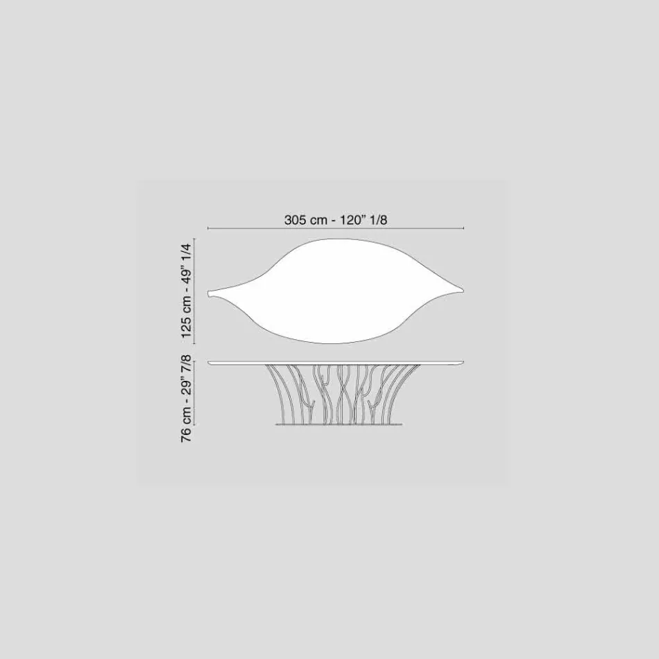 Projekt dąb i orzech Stół fornirowane drewno Fenice Viadurini